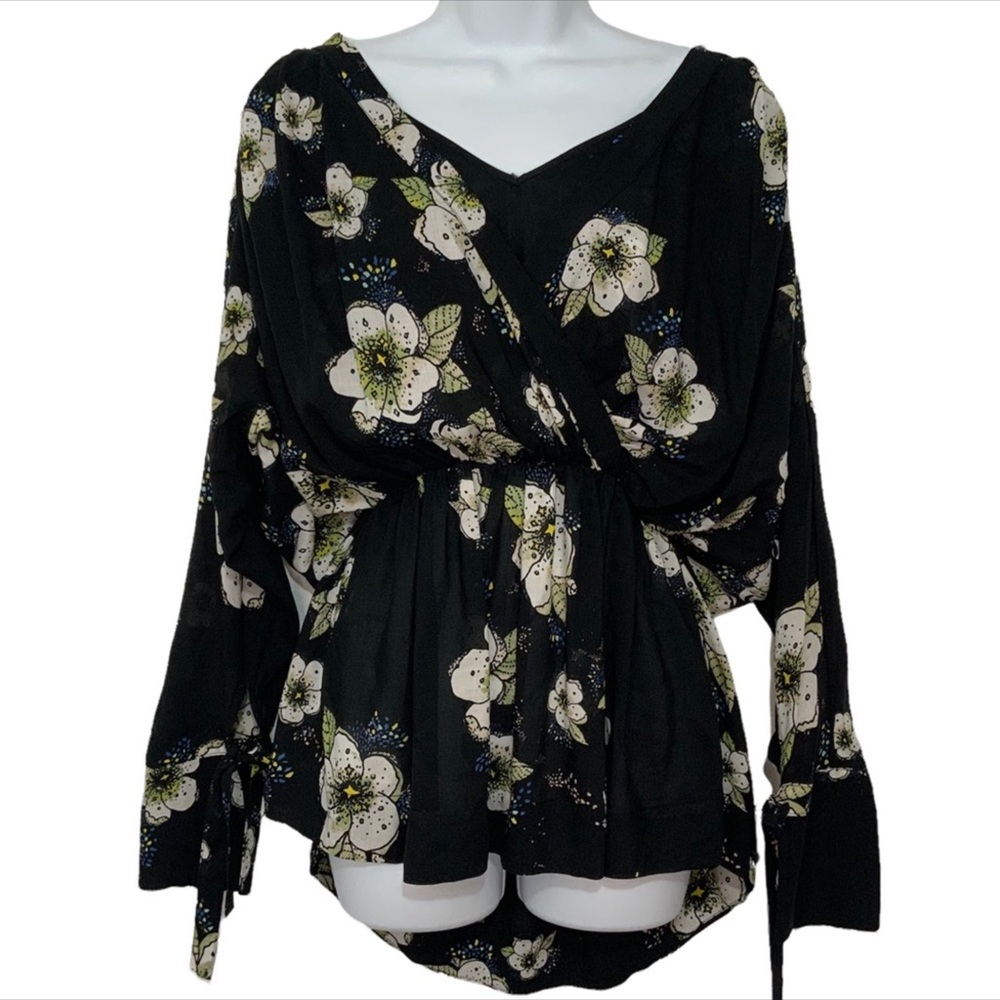 Free People High/Low Floral Top